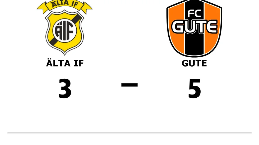 Älta IF förlorade mot FC Gute