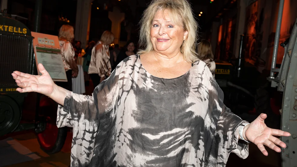 Kikki Danielsson minglar på Melodifestivalen 2020. Arkivbild.