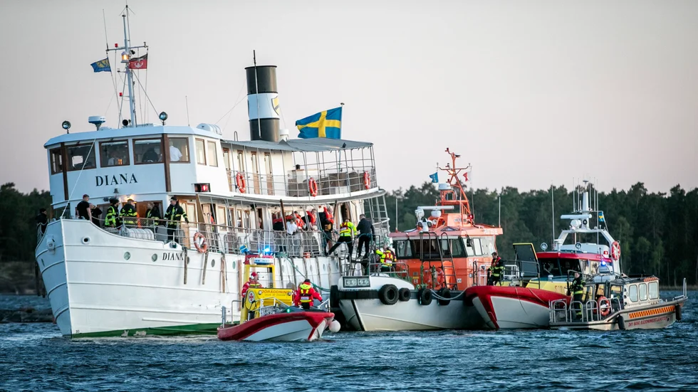 I räddningsarbetet till följd av M/S Dianas grundstötning, i torsdags kväll, deltog enheter från en handfull olika myndigheter och organisationer.