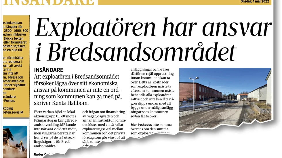 Enköpings-Posten 4 maj.