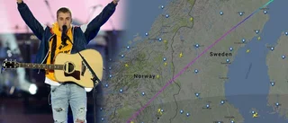 Glödheta uppgifter: Justin Bieber i länet