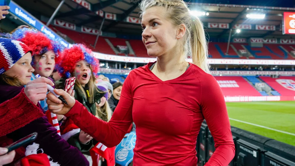 Norges anfallsstjärna Ada Hegerberg. Arkivbild.