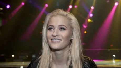 Elin Lanto med bidraget Doctor doctor, vid tordagens pressträff inför Melodifestivalens tredje deltävling i Göteborg på lördagen.