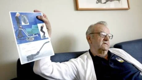 Den gotländske uppfinnaren Lars-Erik Jacobsson i en intevju från 2008.