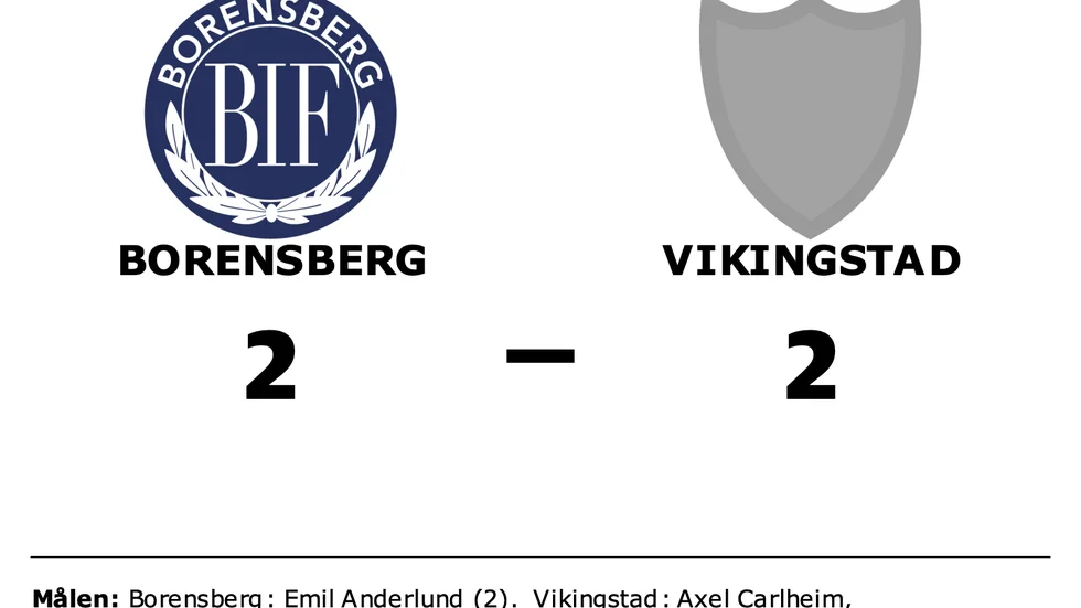 Borensberg spelade lika mot Vikingstad