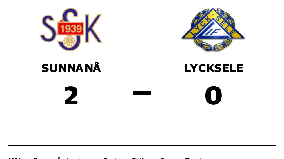 Sunnanå vann mot Lycksele