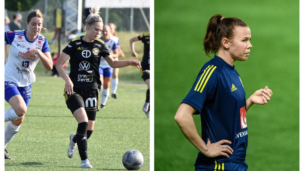Stina Dahl Forslund (vänster) har stenkoll på Jessica Wiks karriär - och ser flera likheter med landslagsbackens väg till Blågult.