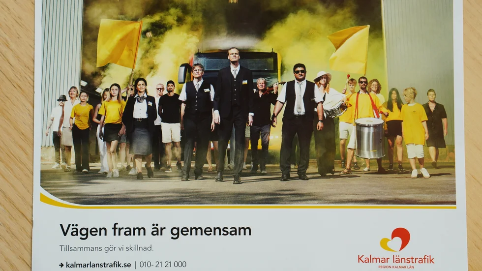 Så här ser KLT:s utskick ut. Vykortet ska bidra till att länsinvånarna ska börja överväga att resa kollektivt.