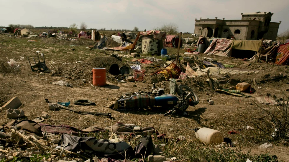 Hårda strider rasade när terrorrörelsen IS besegrades i Baghouz i Syrien. Arkivbild.