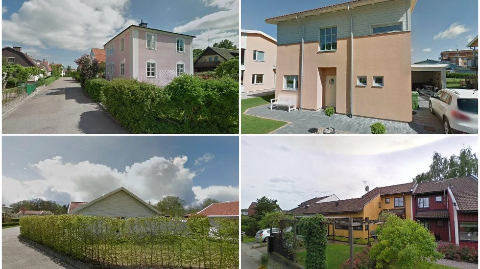 Villagatan 6B, Tallholmsvägen 279, Sparvsångsvägen 102 och Rättaregatan 40