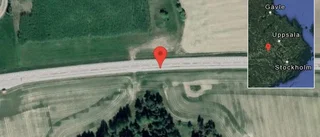 Stopp på väg 515 på grund av trafikolycka med en personbil