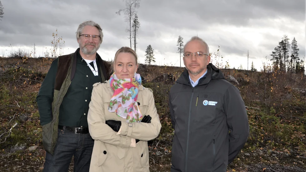 Robert Bernhardsson, Maria Sunér Fleming och Kurt Budge i Kallak.