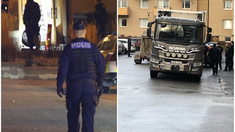 Nationella bombskyddet sattes in efter sprängningen i bostadshuset i Sala backe i höstas. 