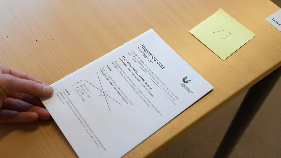 För att öka förutsättningarna för att anordna högskoleprovet på ett smittskyddssäkert sätt fanns vid anmälan ett tak på 40|000 platser. Arkivbild.