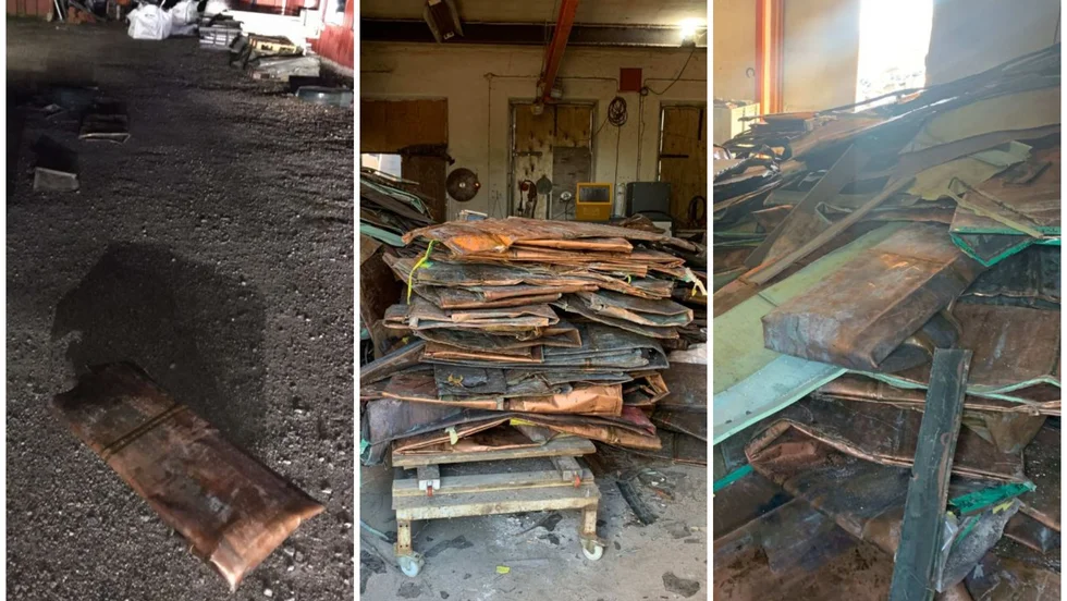 Förövarna lämnade ett spår av tappat gods bakom sig efter stölden på byggföretaget. Nu åtalas en Strängnäsman, misstänkt för att ha hanterat 3,8 ton stulen metall. "Ett bra fyspass", skrev Polisen på sitt Instagramkonto efter att ha tagit allt i beslag.