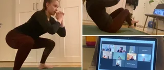 De tränar tillsammans under pandemin – men digitalt: "Bättre än vad jag trodde" • Se när Norrans reporter medverkar