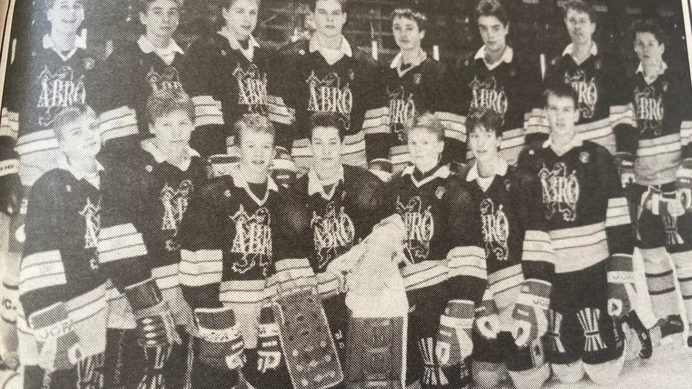 Vimmerby IF:s A-pojkar som spelade en cup i Kungsbacka för 30 år sedan.