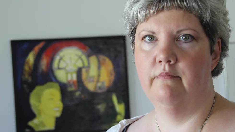 Minna-Maria Jonsson pekar på hur viktigt det är att fortsätta jobba med arbetsmiljö och löneutveckling för att locka behöriga lärare.
