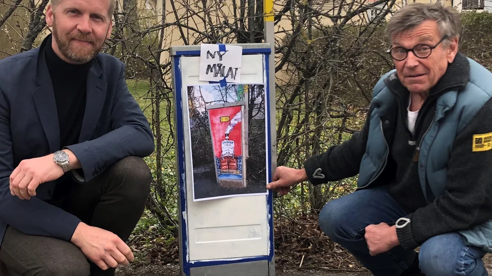 Johan Lindgren driver Söderköpings brunn som även äger M/S Lindö. Brunnen sponsrar Ohla Söderlund och hans verk som ska föreställa just det fartyget.