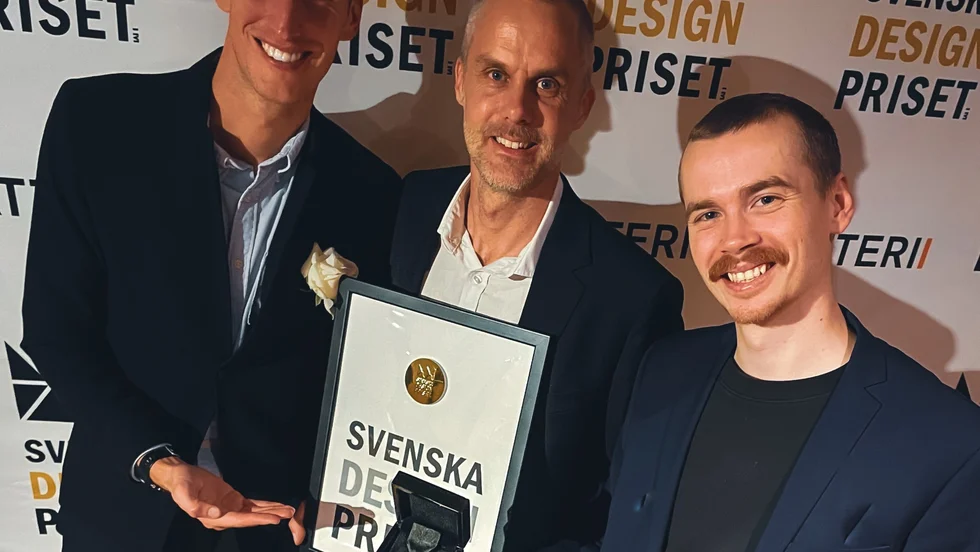 Erik Hellquist, Jan Fornhem och Kalle Wanhaine tog emot priset under torsdagen.