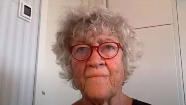 Gittan Frejhagen är initiativtagare till Gretas gamlingar som under måndagen samtalade med riksdagsledamöterna Hanna Westerén (S) och Lars Thomsson (C) om klimatet.