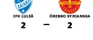 IFK Luleå fixade en poäng mot Örebro Syrianska