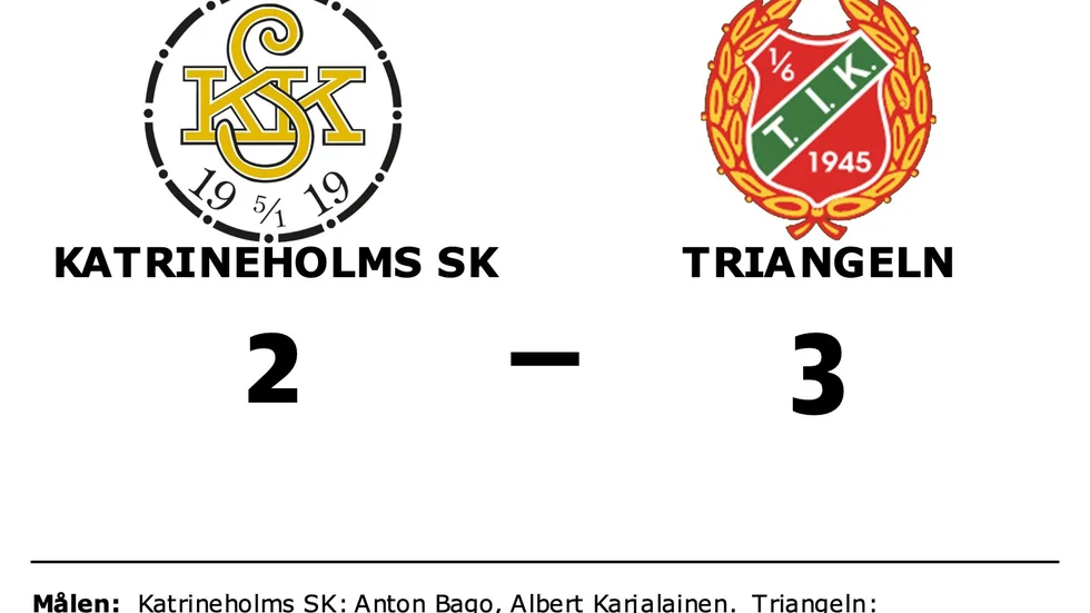 Katrineholms SK FK förlorade mot Triangelns IK