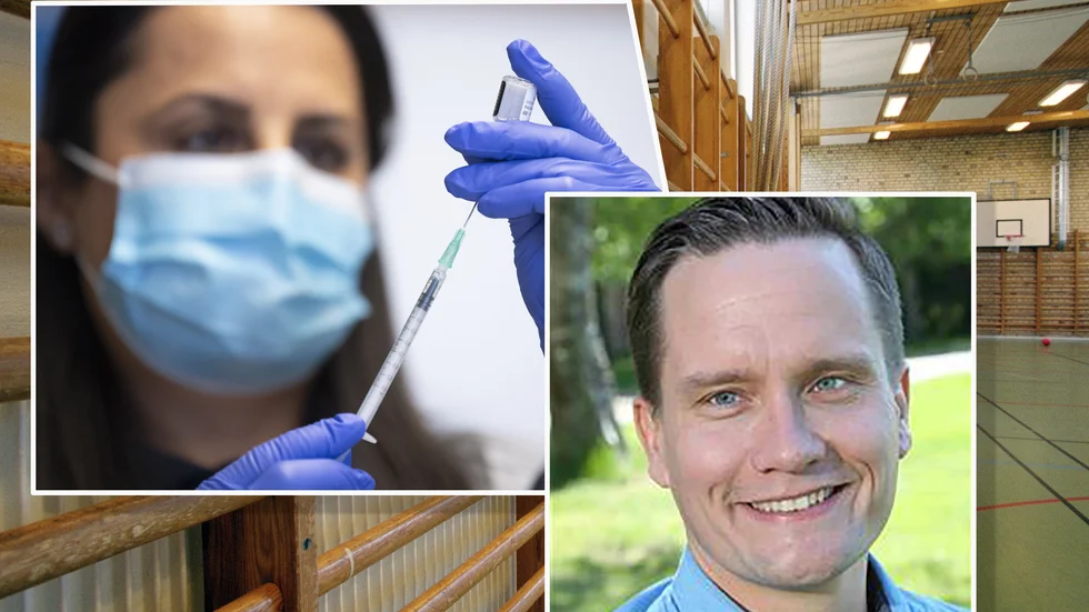 Gympasalen i flera skolor i Eskilstuna får nu fungera som vaccinationslokal när det är dags för barn mellan 12 och 15 år att covidvaccineras. Johan Ringaby är skolområdeschef för kommunala grundskolan i Eskilstuna.