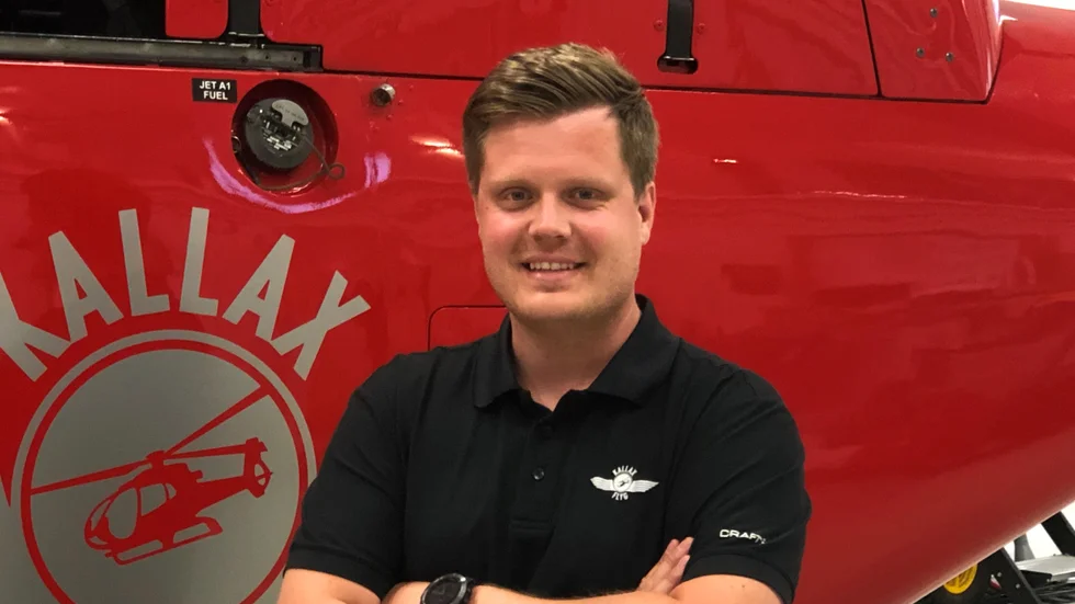 Joakim Öberg, Kallax flyg, säger att helikoptern är ett välkommet tillskott i deras flotta.