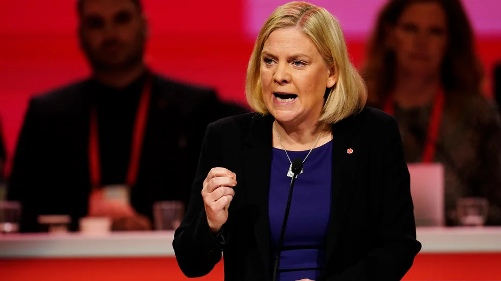 Magdalena Andersson höll sitt så kallade linjetal på partikongressen fredagen den femte november. 