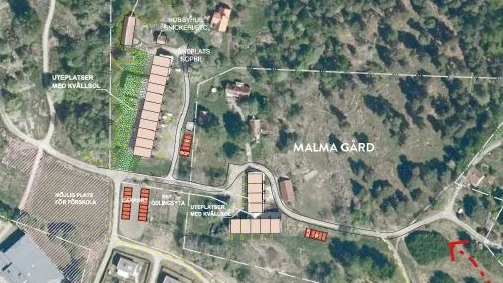 Ett 20-tal radhus planerades vid Malma gård. Nu avslutas planeringsarbetet.