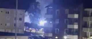 Misstänkt anlagd bilbrand på Rosenkällavägen