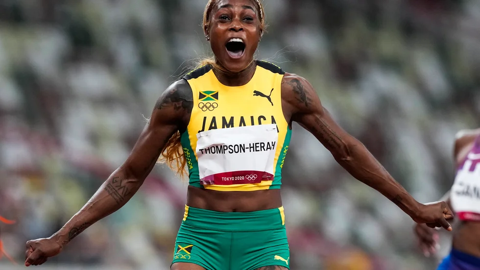 Elaine Thompson-Herah vann OS-guld.