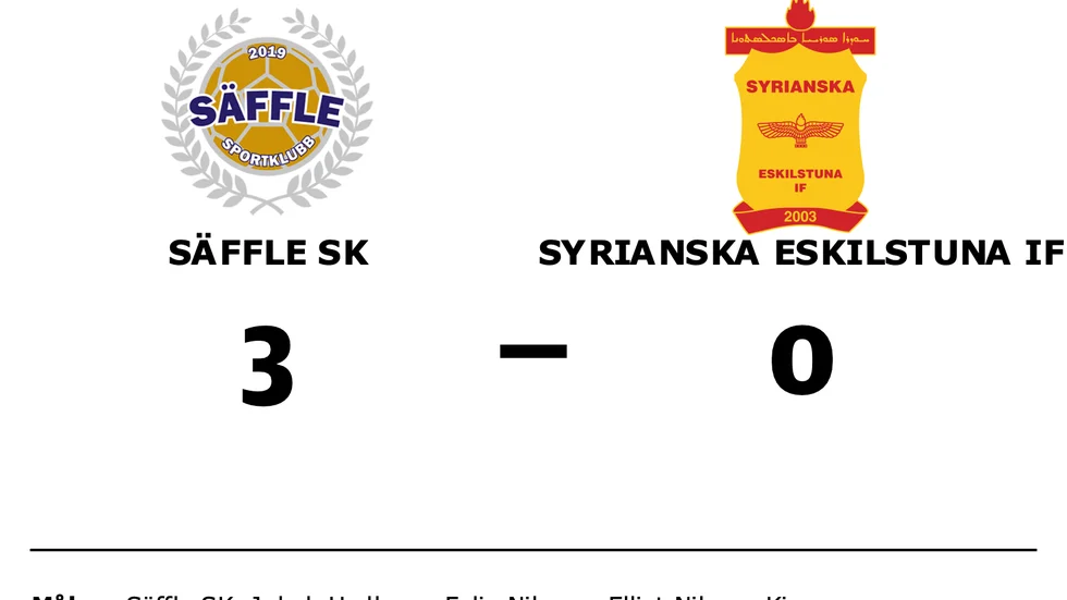 Säffle SK vann mot Syrianska Eskilstuna IF