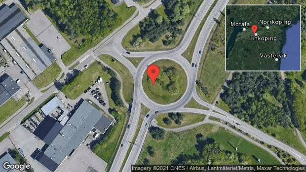 En personbil i trafikolycka