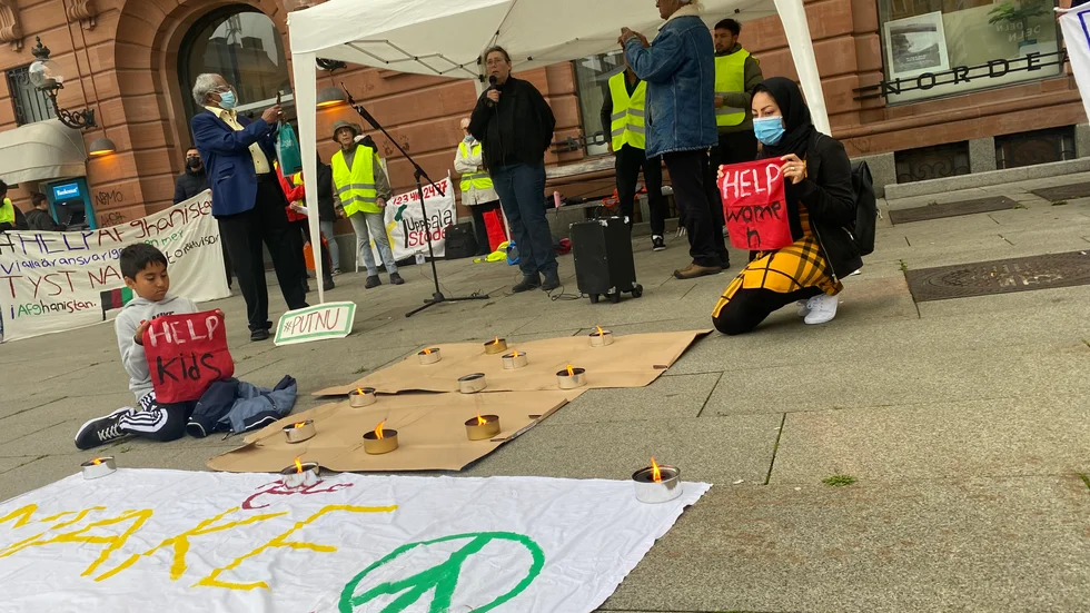 Veckans manifestationen för Afghanistan var inte tyst som förra veckans. 