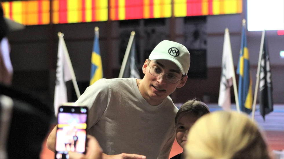 Armand Duplantis i IFU Arena. (Arkvidbild)