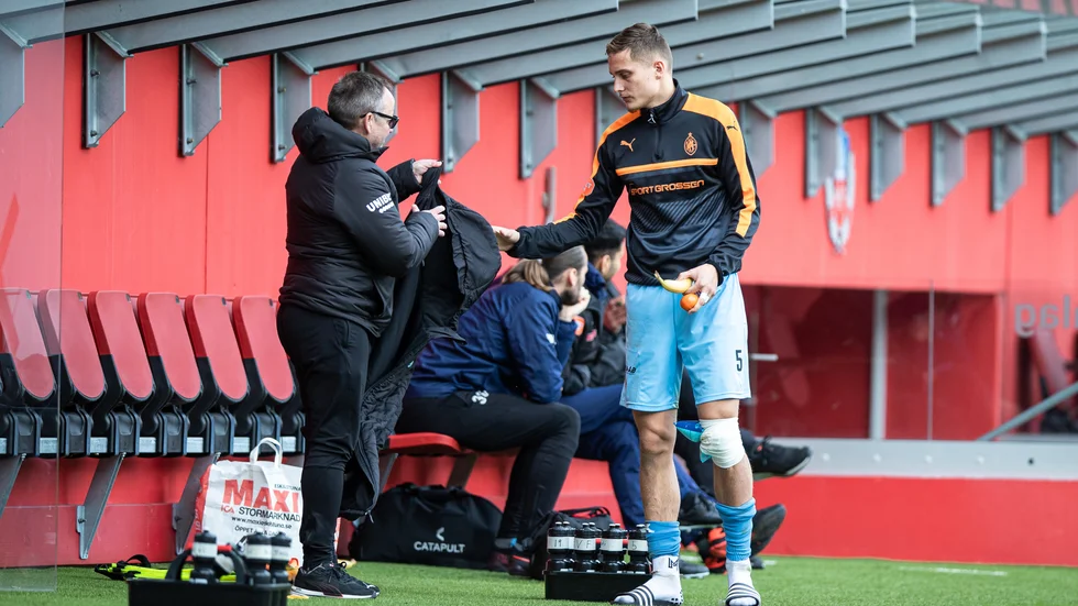 Pontus Rödin skadade knäet mot Helsingborg.