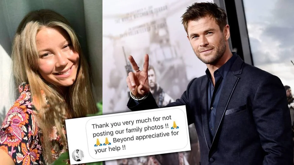 Älvsbytjejen Elvira Nordström fick Chris Hemsworth privata bilder.