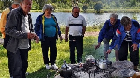 SPRF i Arvidsjaur ordnade den 14 augusti en lyckad grillträff vid Nyborgstjärn för sina medlemmar.