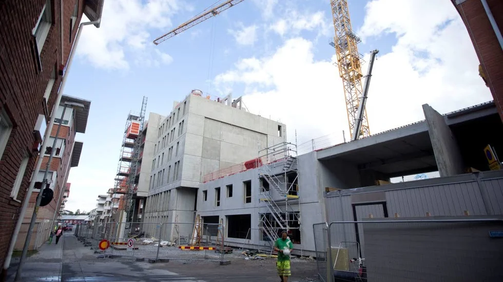 Byggprojekt. Indumont har bland annat satt upp stålstommarna i byggprojektet Träkronan.