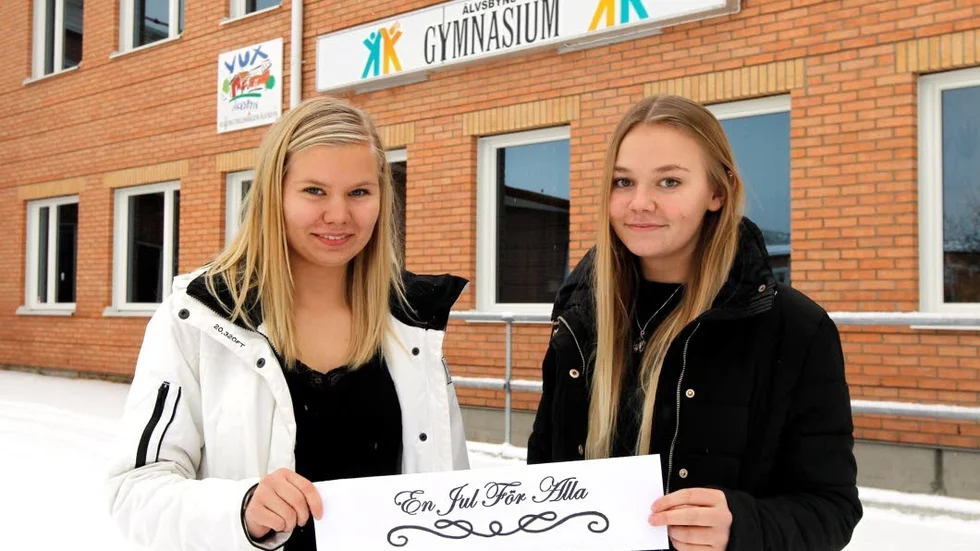 Maia Andersson och Ebba Wiklund arrangerar en jul för alla.