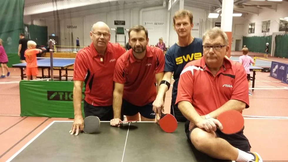 LAG. Pite Pingis fick en vakant plats i division 3. Här är laget, från vänster: Ivan Antman, Emir Gredelj, Tomas Dahlquist och Laine Nilsson. Saknas gör nye Jonathan Eriksson från Skellefteå.