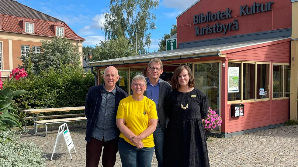 Johan Petri, Anders Karlin, Marie Eriksson och Karolina Nilsson ser till att Söderköpings poesifestival blir av i oktober för andra året i rad. 
