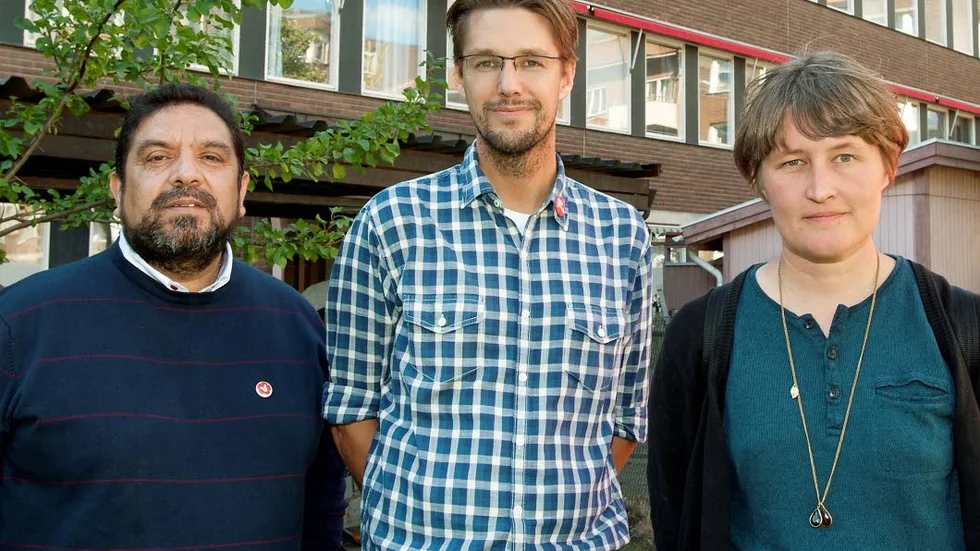 Landstingspolitiker. Ricardo Olivares, Emil Broberg och Malin Östh.