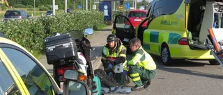 Mc-förare körde omkull på E22