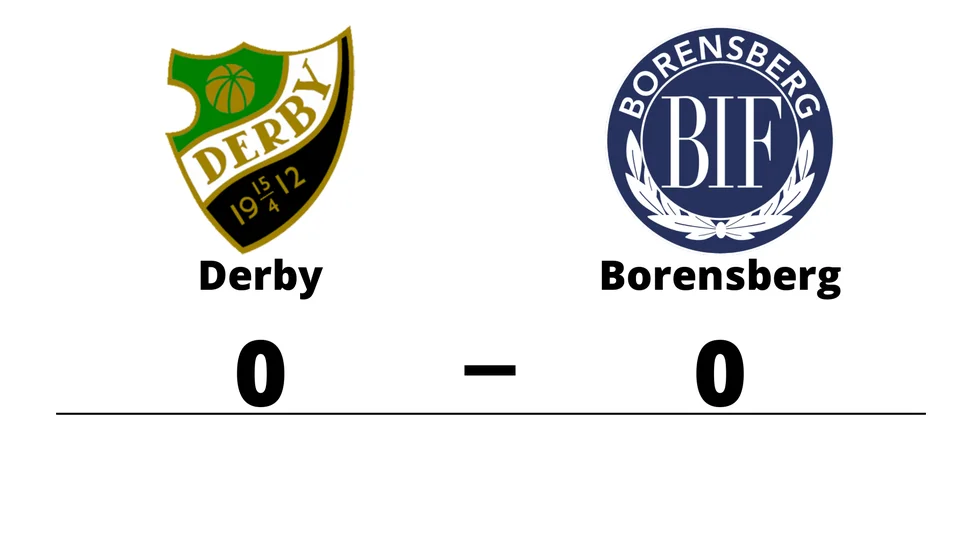 BK Derby spelade lika mot Borensbergs IF