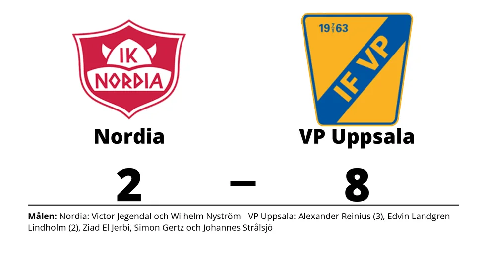 IK Nordia förlorade mot IF VP Uppsala