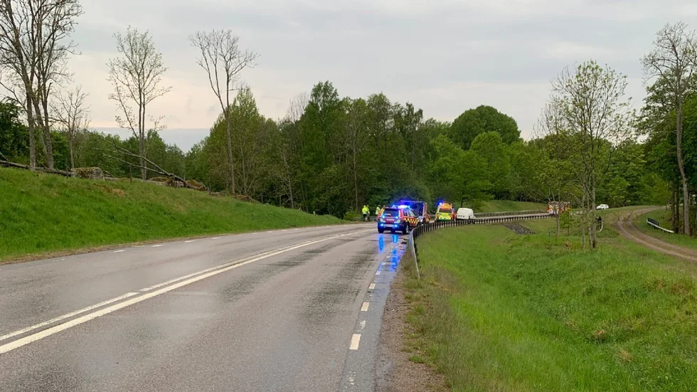 Den 24 maj i år blev en 48-årig rullskidåkare ihjälkörd strax utanför Åtvidaberg. (Bilden är hämtad ur förundersökningen.)