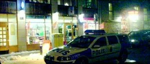 Skottlossning vid butiksrån